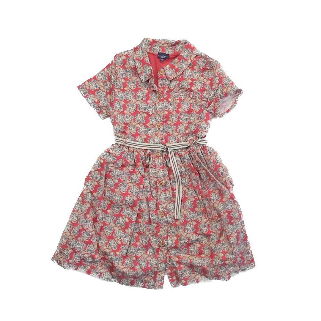 Sergent Major Girls Coral Floral Dress Size: 6 Years Coral Floral