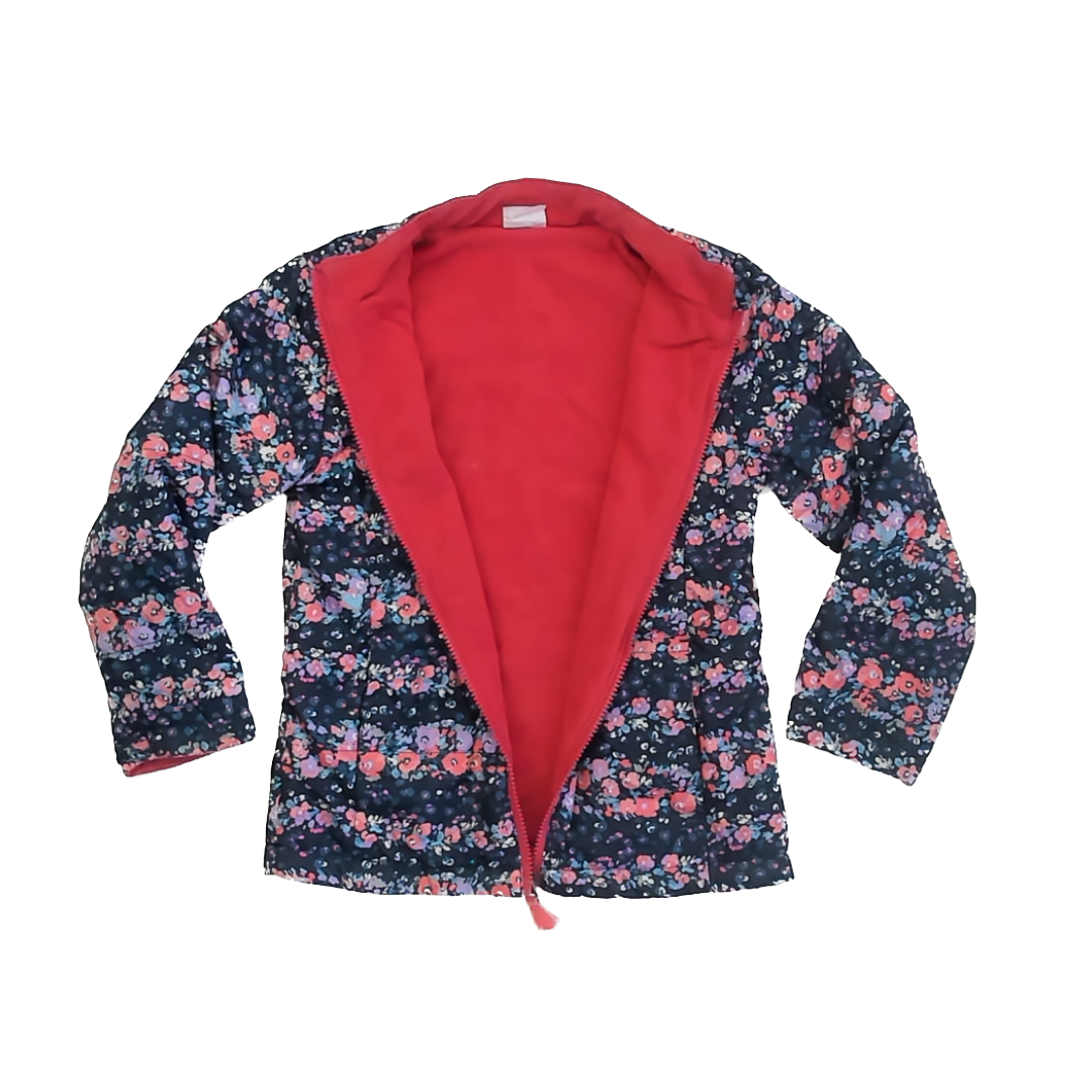 Swiss Tech Girls Coral | Flowers Snow & Ski Coat Size: 6 Years Coral | Flowers