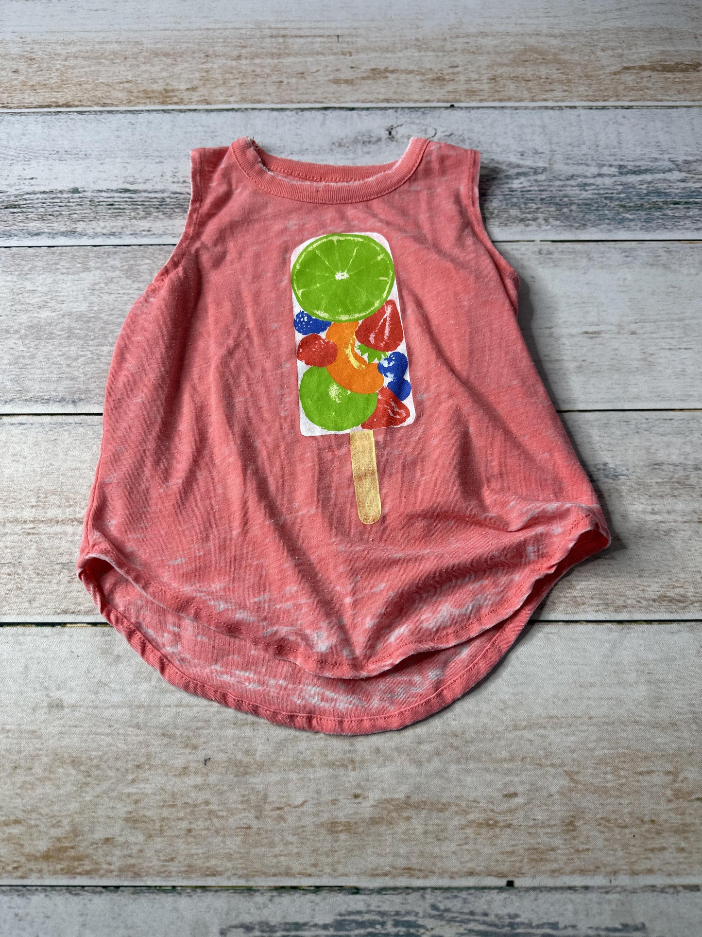 Chaser Girls Coral | Graphic Tank Top Size: 3T Coral | Graphic