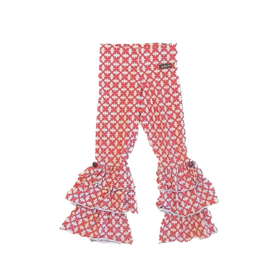 Matilda Jane Girls Coral | Ivory Leggings Size: 8 Years Coral | Ivory