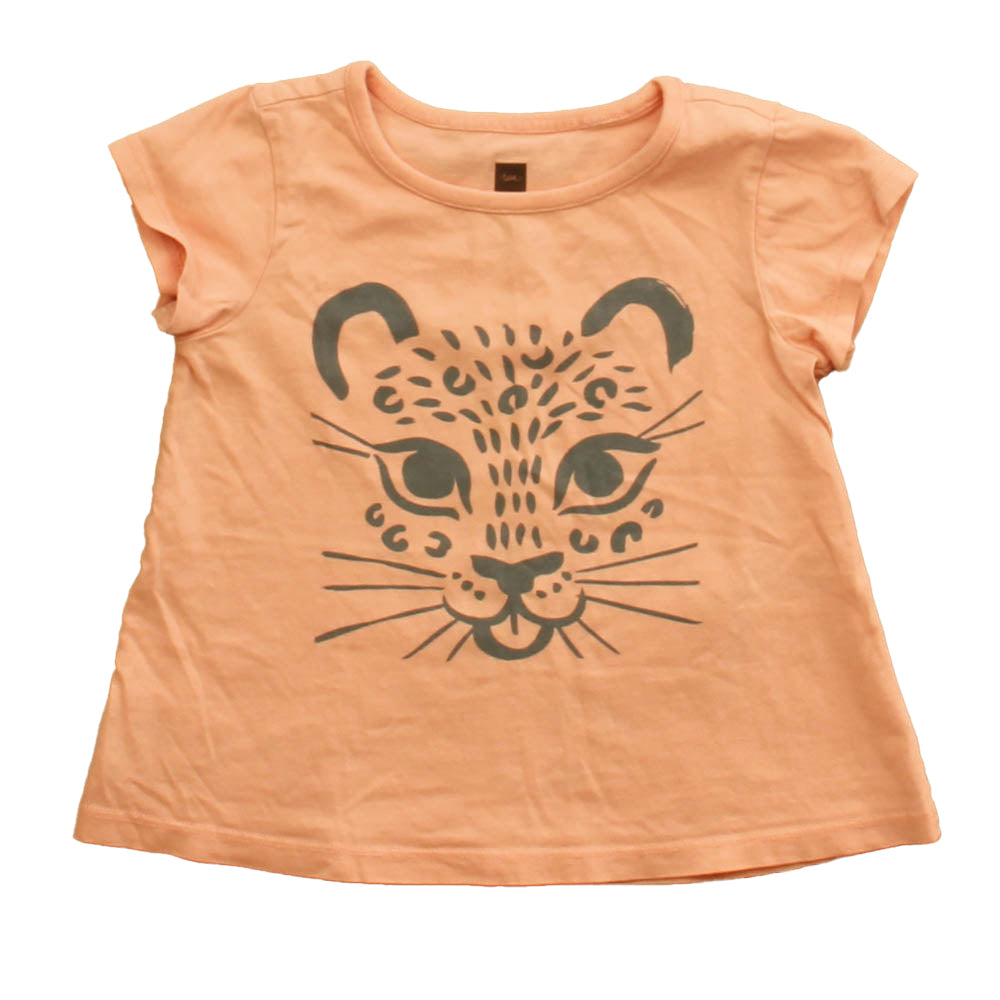 Tea Girls Coral Tiger T-Shirt Size: 18-24 Months Coral Tiger