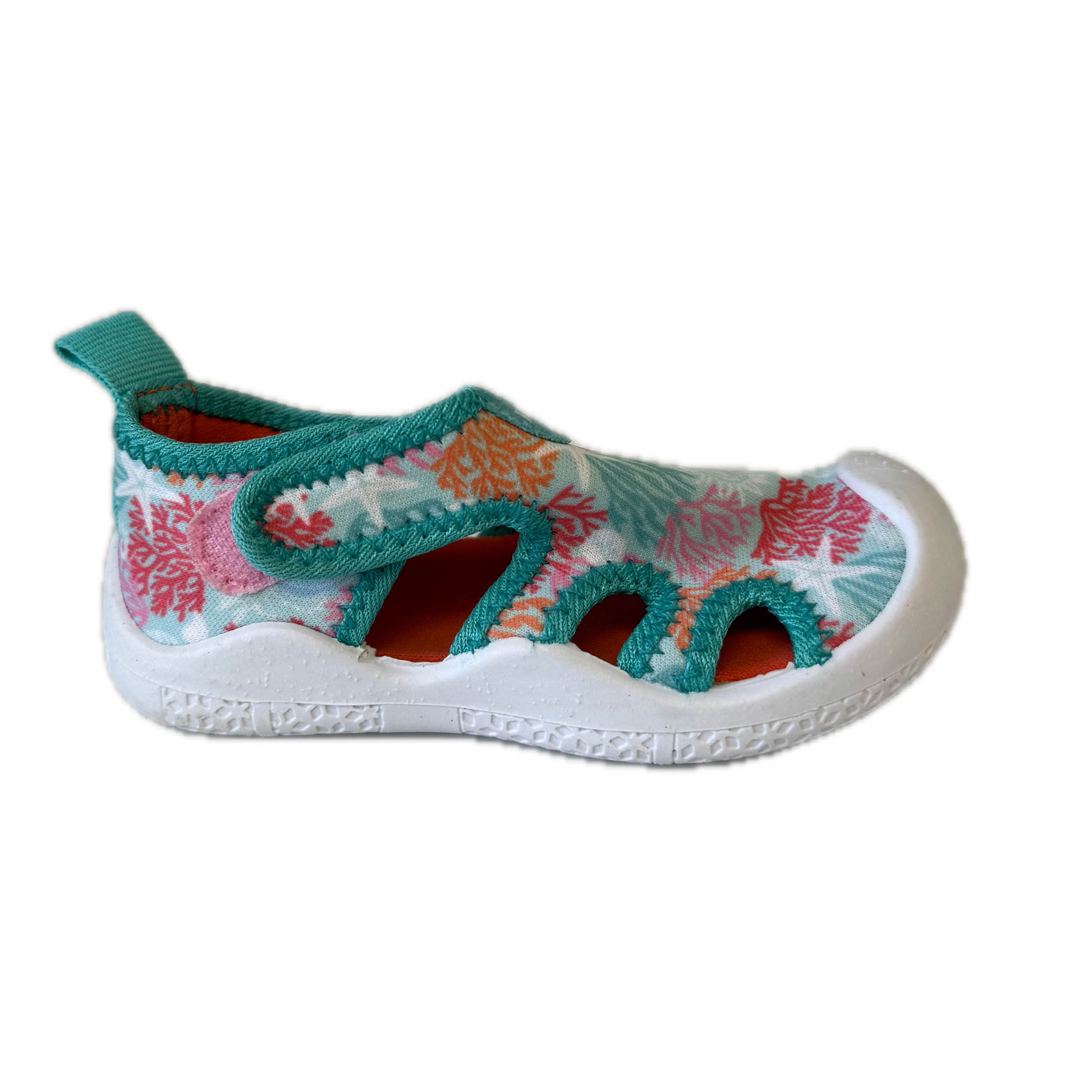 Robeez Boys Coral | Turquoise Water Shoes Size: 5 Toddleer Coral | Turquoise