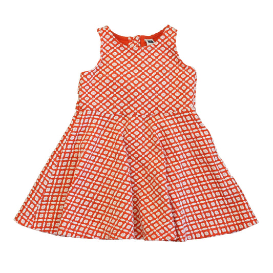 Janie and Jack Girls Coral | White Dress Size: 2T Coral | White
