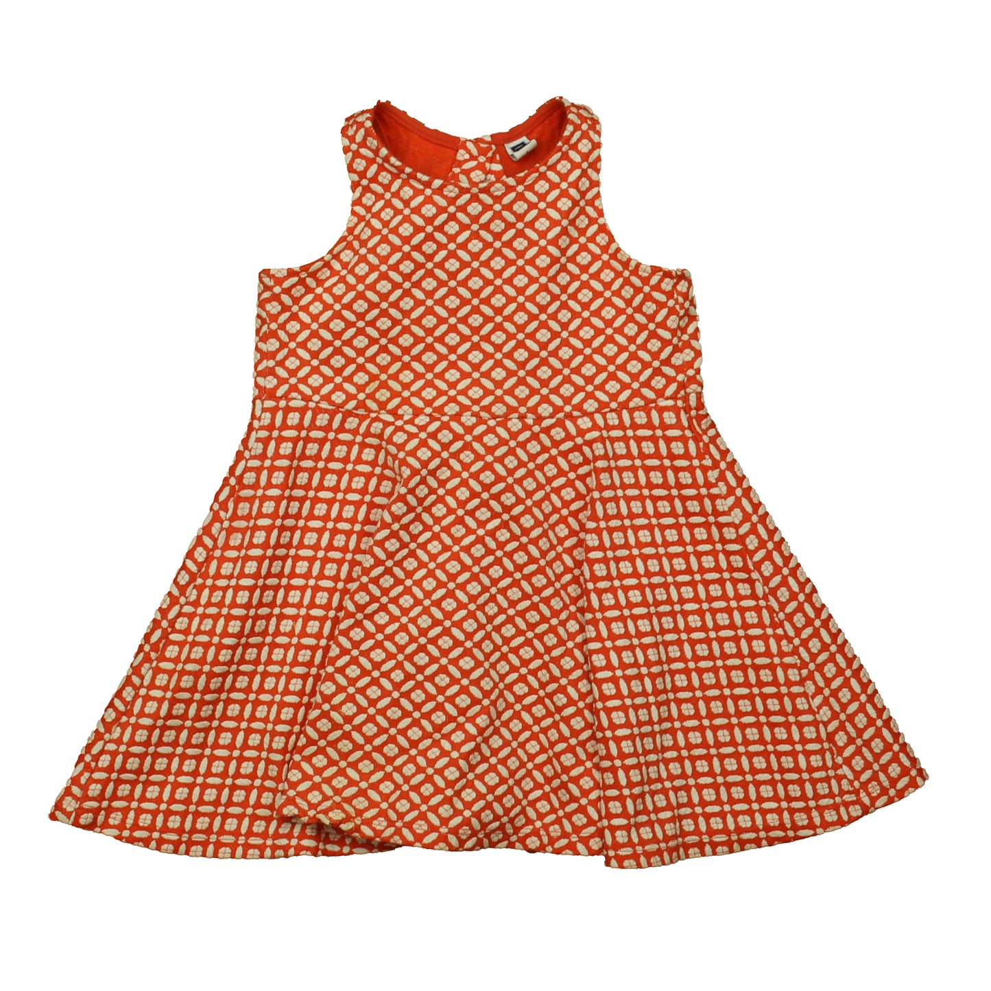 Janie and Jack Girls Coral | White Dress Size: 3T Coral | White