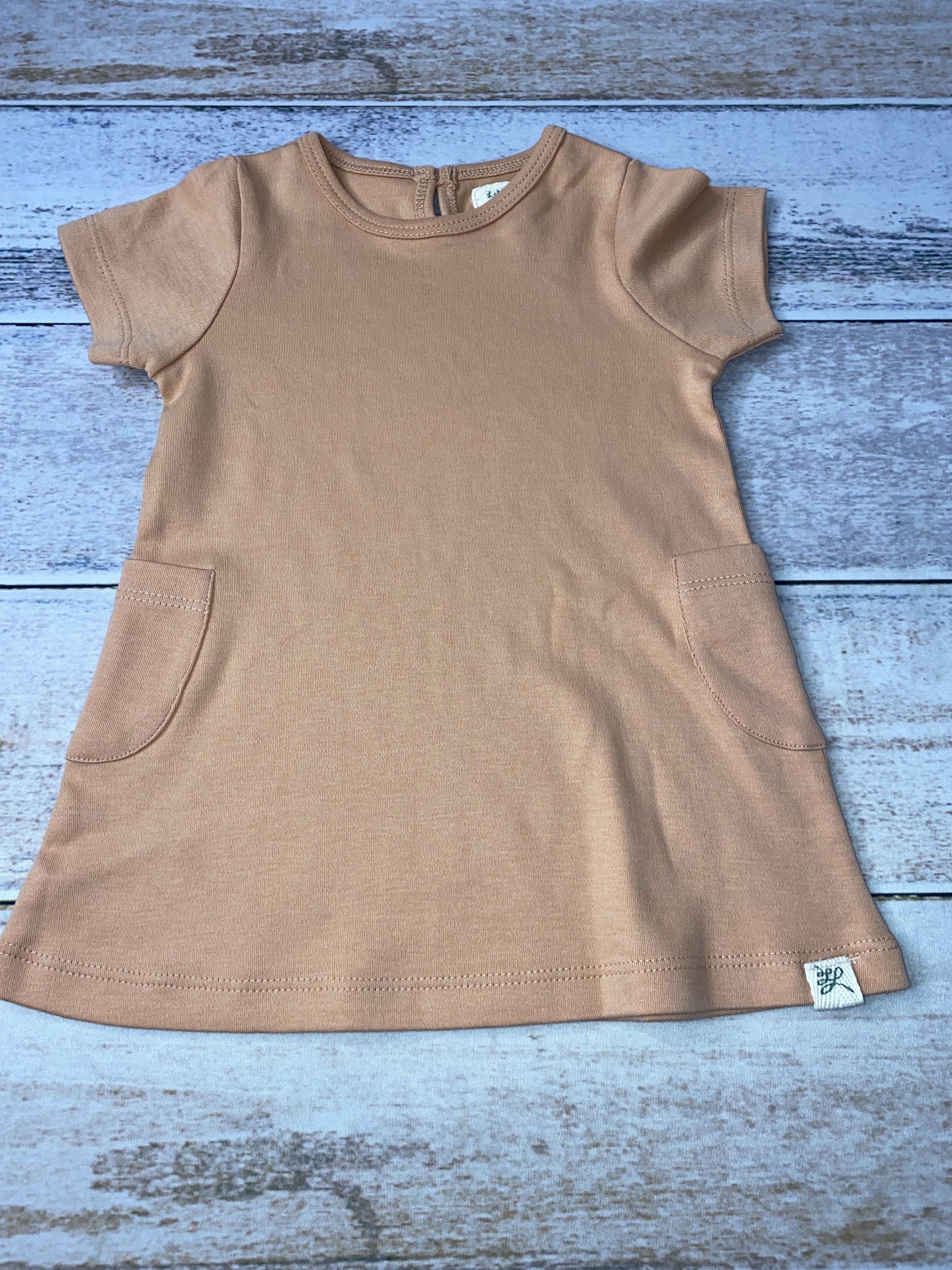 Little Lentil Girls Coral Dress Size: 9-12 Months Coral