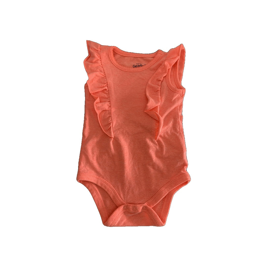 Cat & Jack Girls Coral Romper Size: 3-6 months Coral
