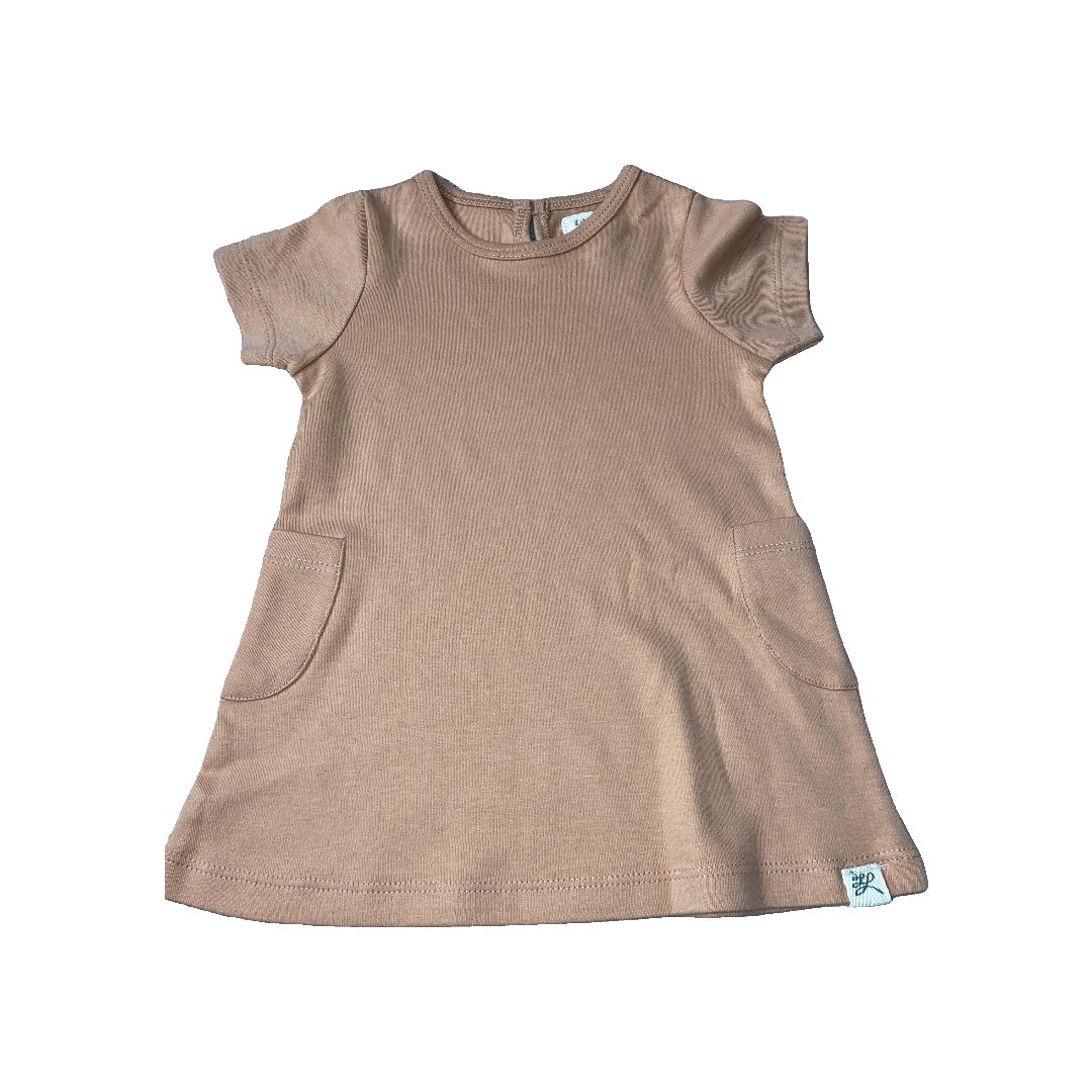Little Lentil Girls Coral Dress Size: 0-3 months Coral
