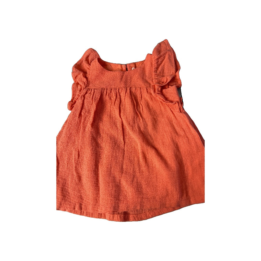 Girls Coral Short Sleeve Shirt Size: 12-18 months Coral
