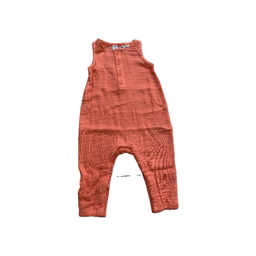 Old Navy Girls Coral Romper Size: 6-12 months Coral