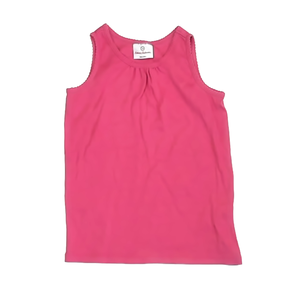 Hanna Andersson Girls Coral Tank Top Size: 7-8 Years Coral