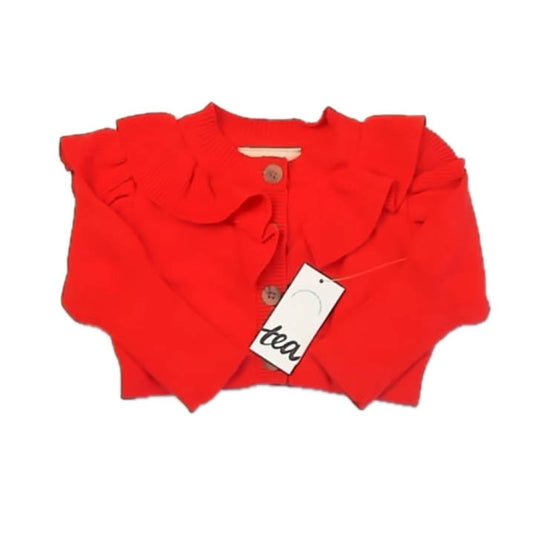 Tea Collection Girls Coral Cardigan Size: 6-9 Months Coral