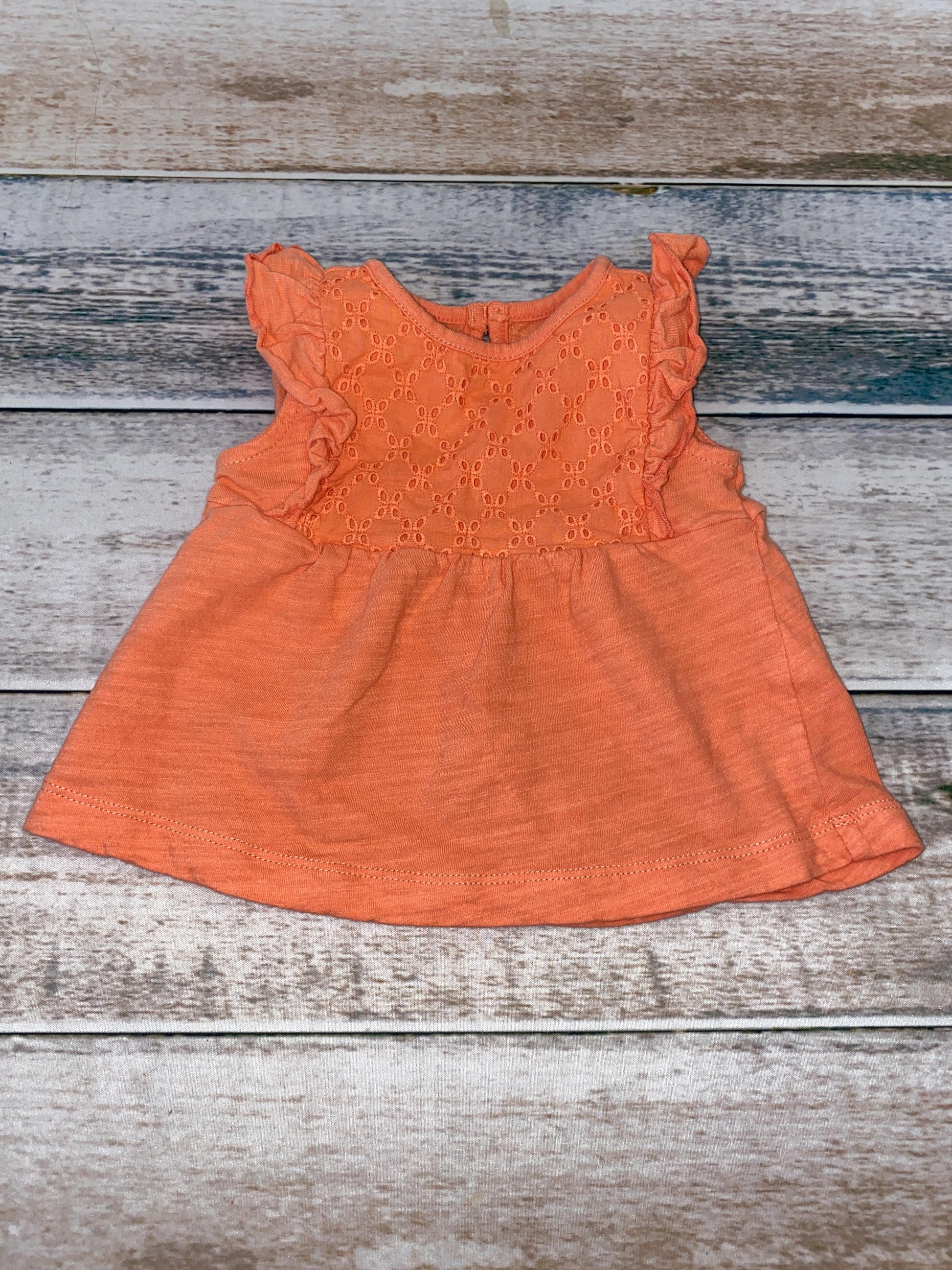 Carters Girls Coral Shirt Size: 6 months Coral