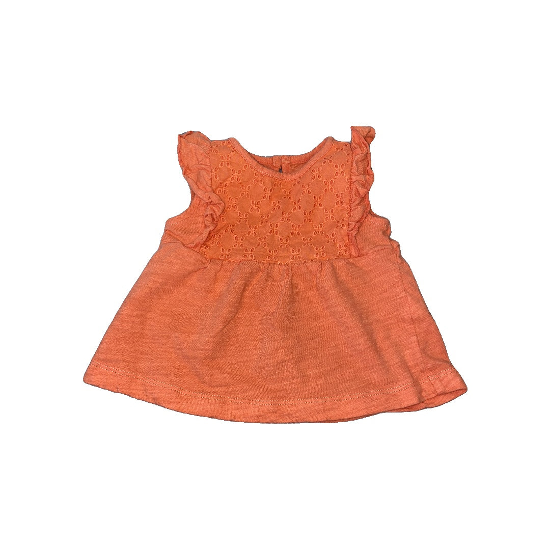 Carters Girls Coral Shirt Size: 6 months Coral