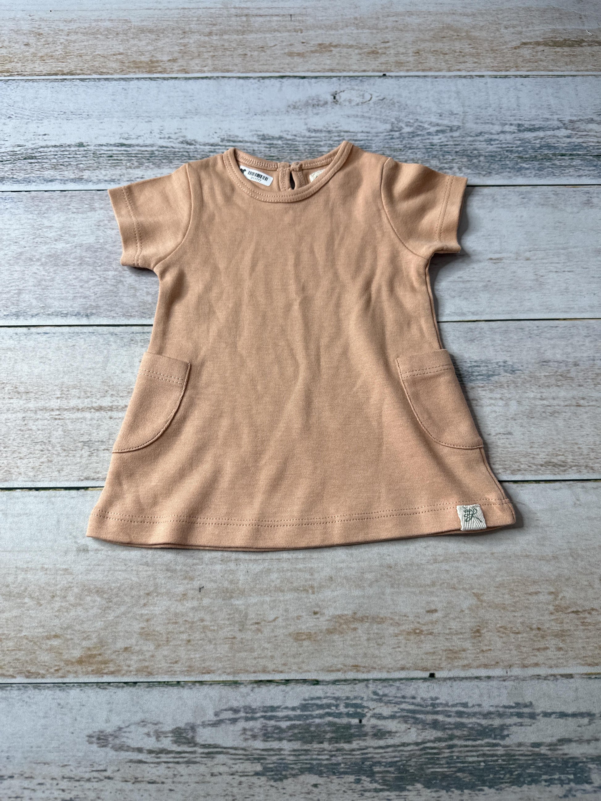 Little Lentil Girls Coral Dress Size: 0-3 months Coral