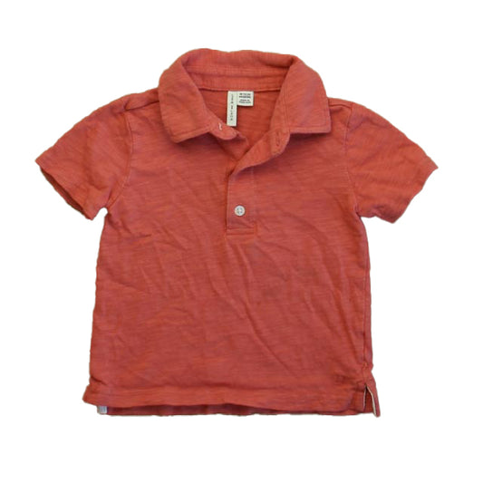 Janie and Jack Boys Coral Polo Shirt Size: 18-24 Months Coral