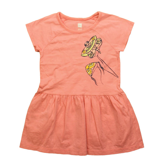 Tea Girls Coral Dress Size: 18-24 Months Coral