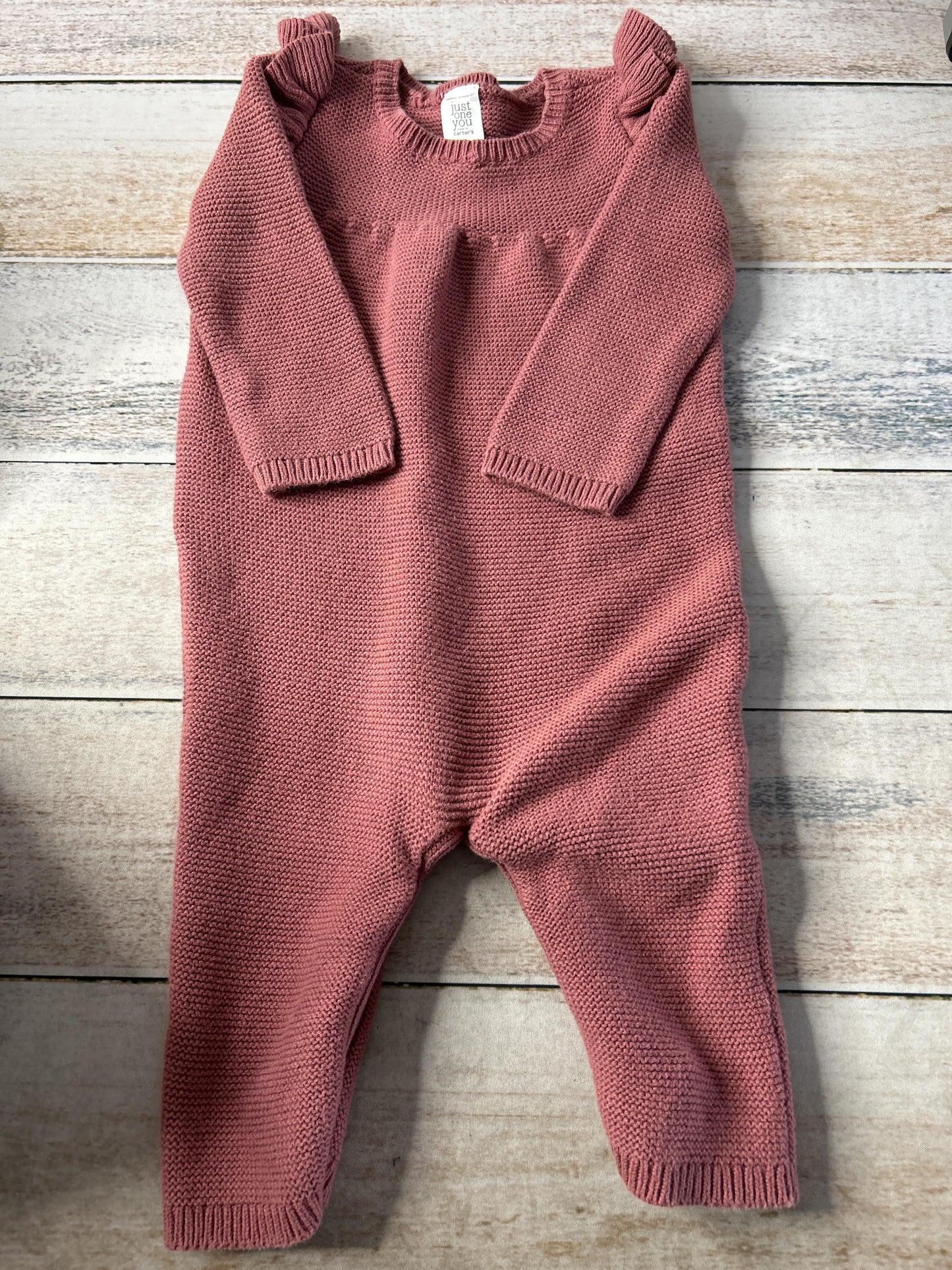 Carters Girls Coral Long Sleeve Outfit Size: 9 months Coral