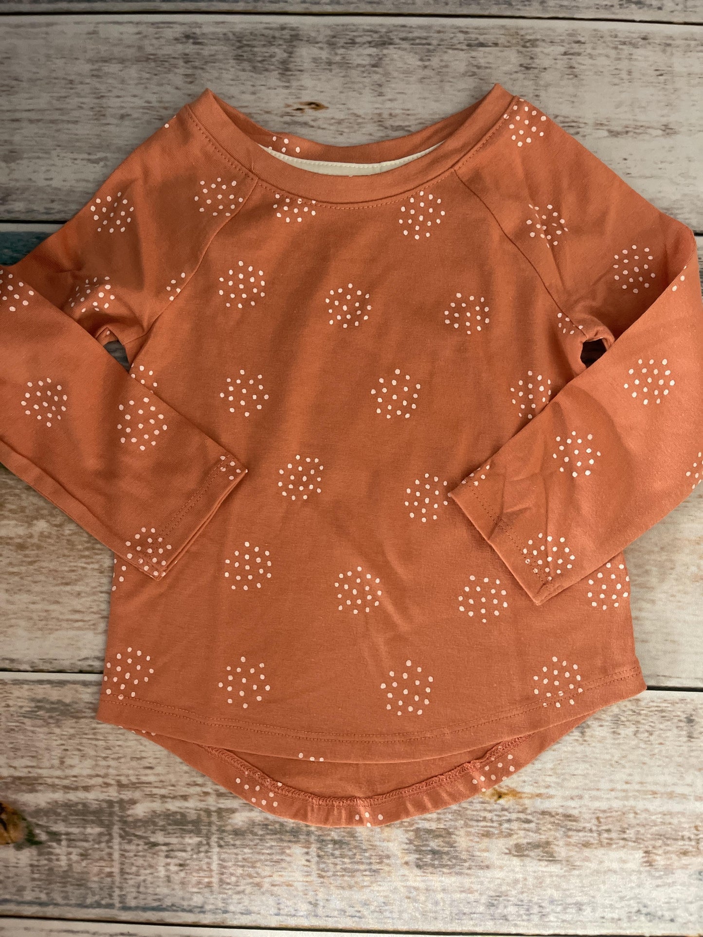 Cat & Jack Girls Coral Long Sleeve T-Shirt Size: 18 months Coral