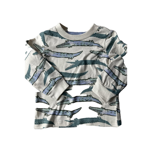 Carters Unisex cream | alligators Long Sleeve T-Shirt Size: 12 months cream | alligators