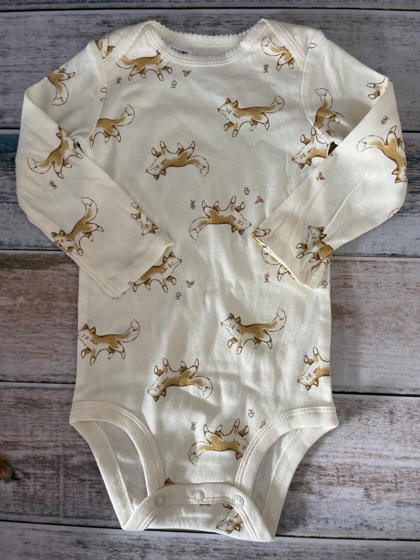 Carters Girls cream | animals | Brown Onesie Size: 18 months cream | animals | Brown