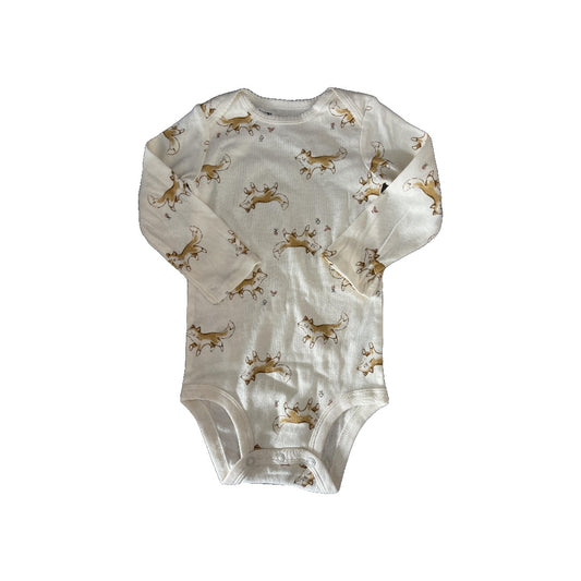 Carters Girls cream | animals | Brown Onesie Size: 18 months cream | animals | Brown