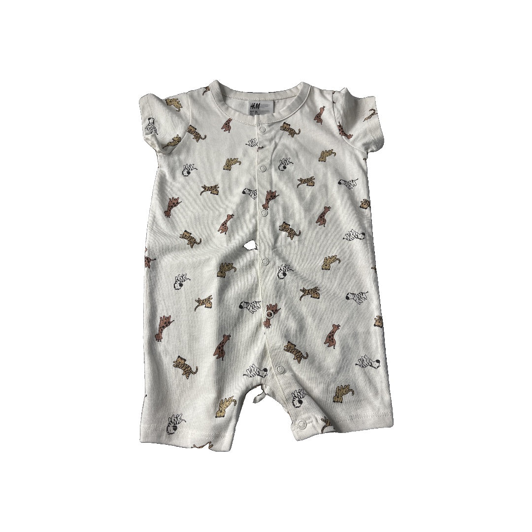 H&M Unisex cream | animals Romper Size: 6 months cream | animals