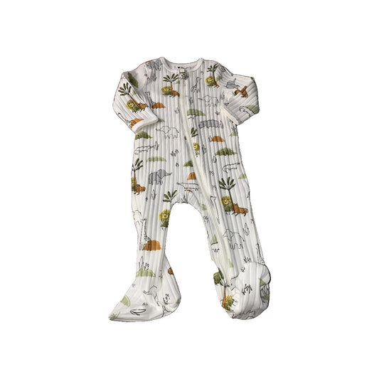 Focus Unisex cream | animals Pajamas Size: 6 months cream | animals