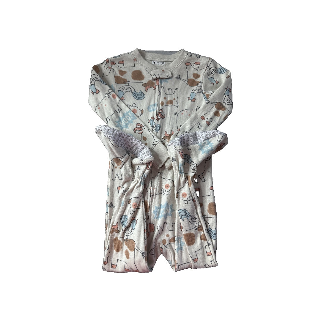 Carters Boys cream | animals Pajamas Size: 2T cream | animals