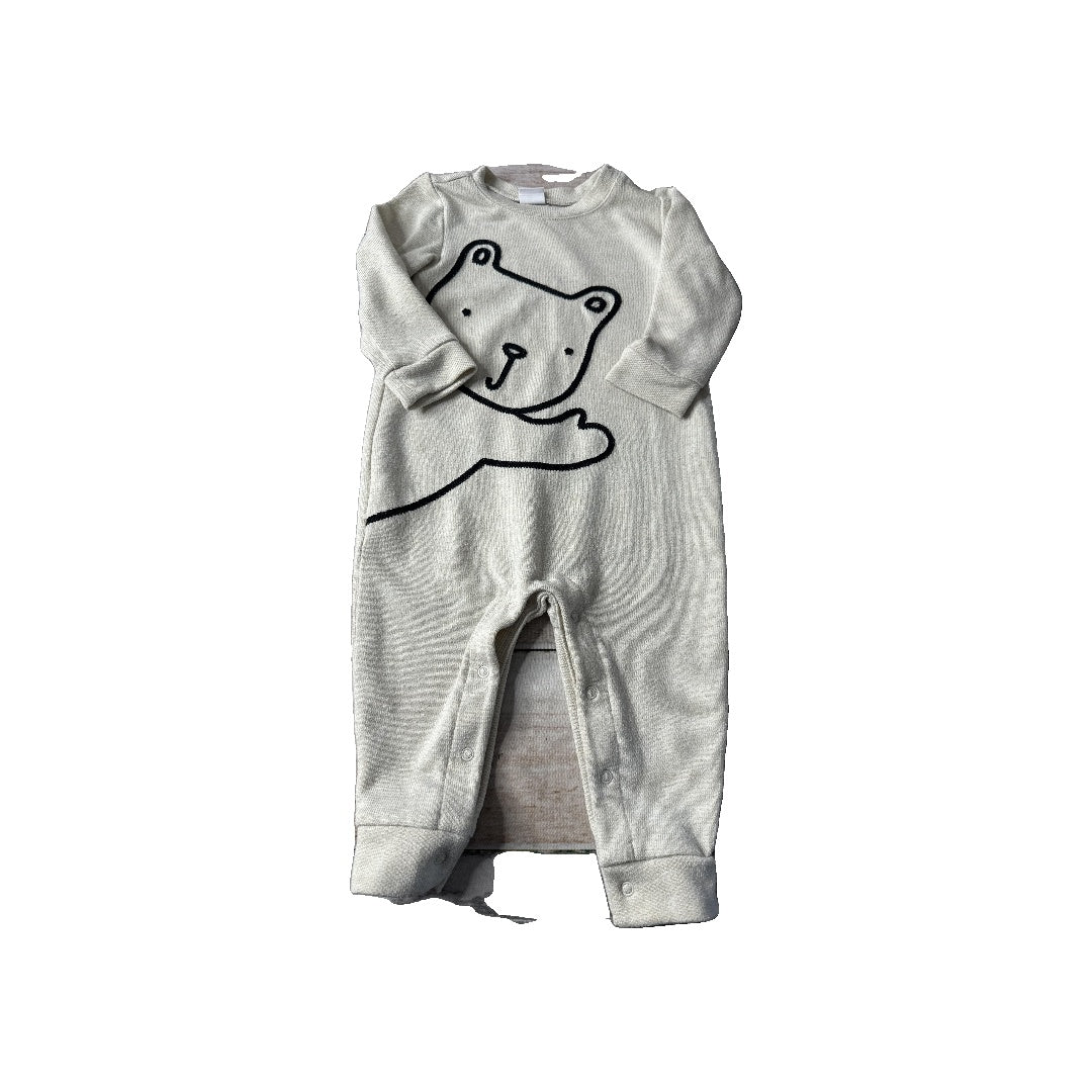 Gap Boys cream | bears | Black Long Sleeve Outfit Size: 6-12 months cream | bears | Black