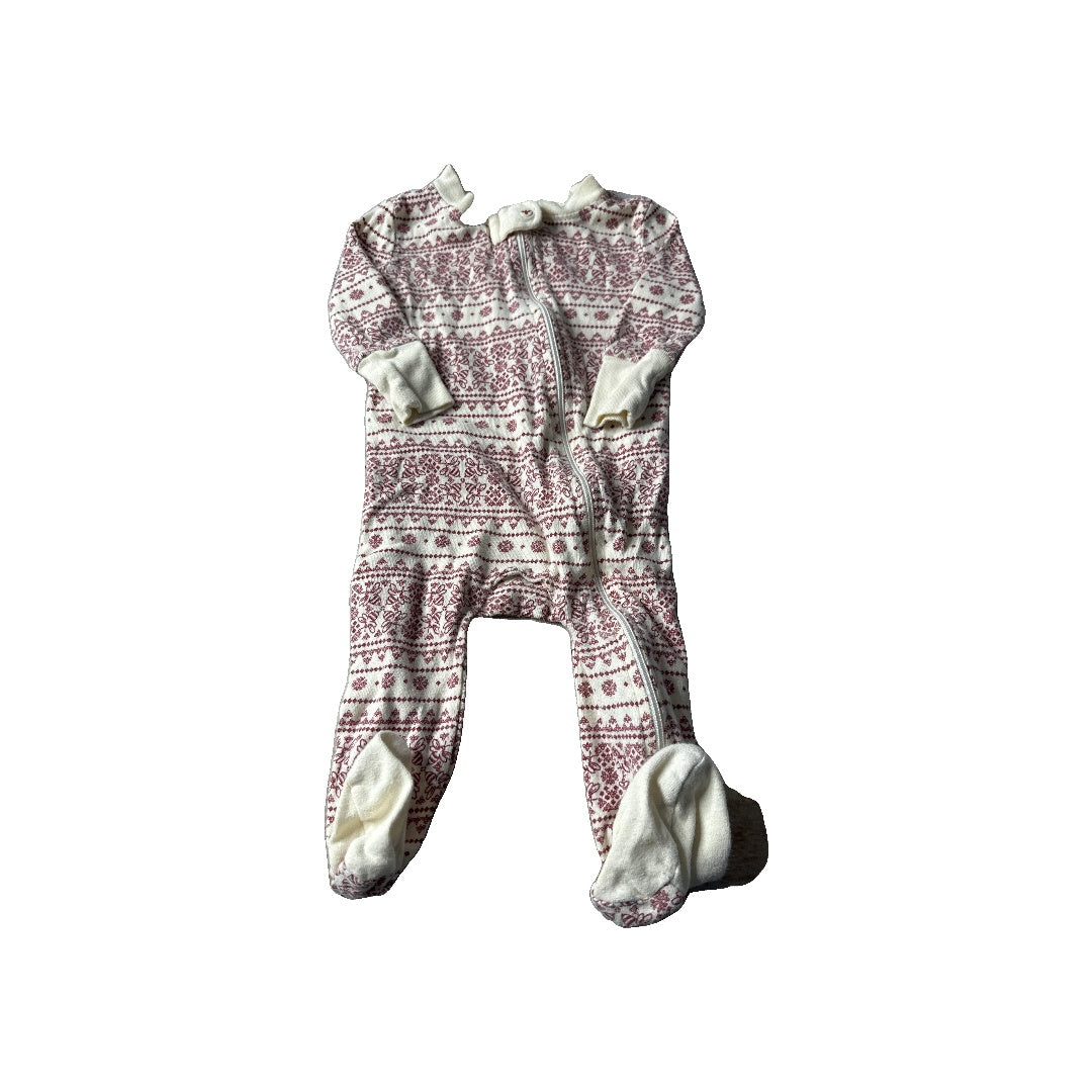 Burt's Bees Girls cream | Bees | Pattern Pajamas Size: 3-6 months cream | Bees | Pattern