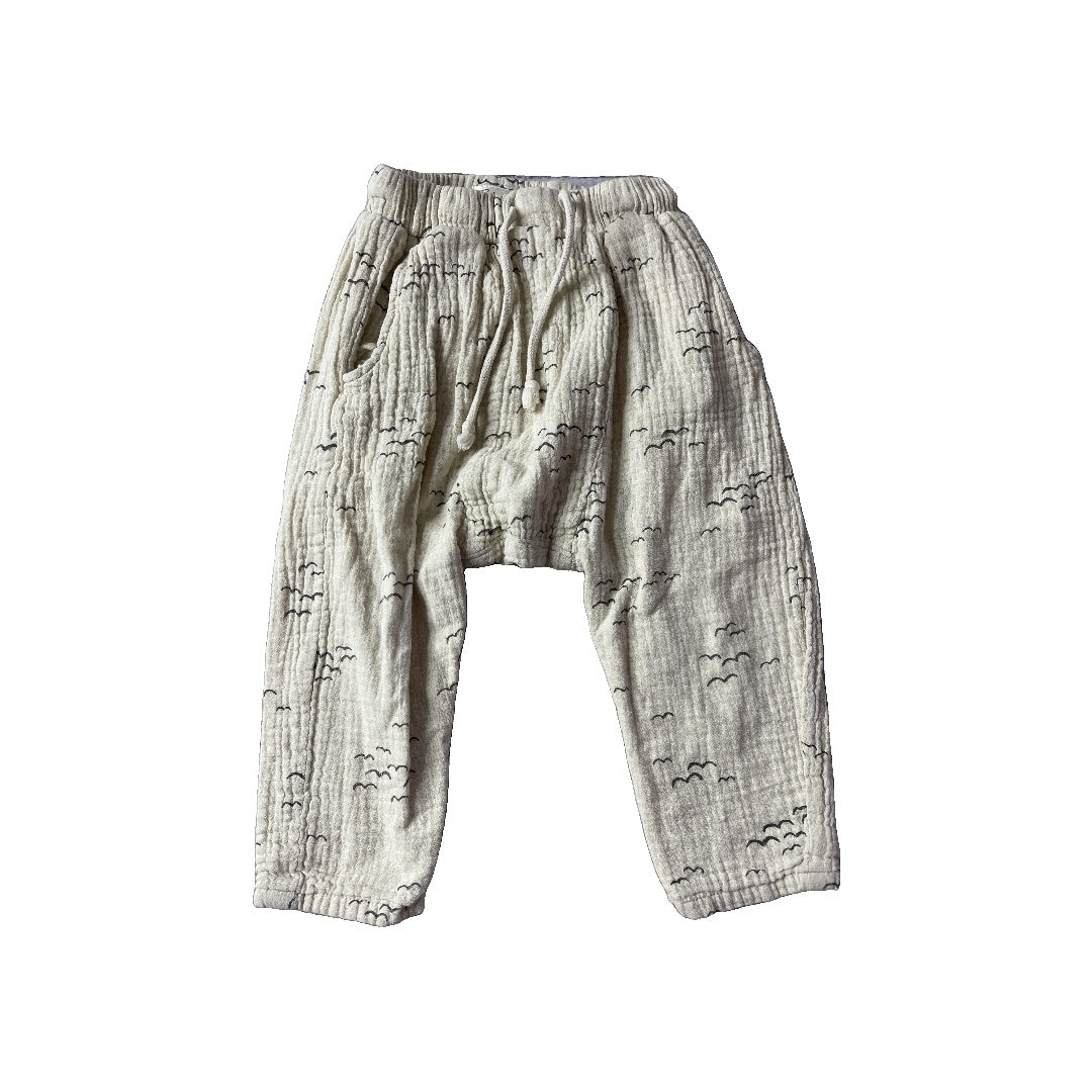 Rylee + Cru Unisex cream | Birds Pants Size: 18-24 months cream | Birds