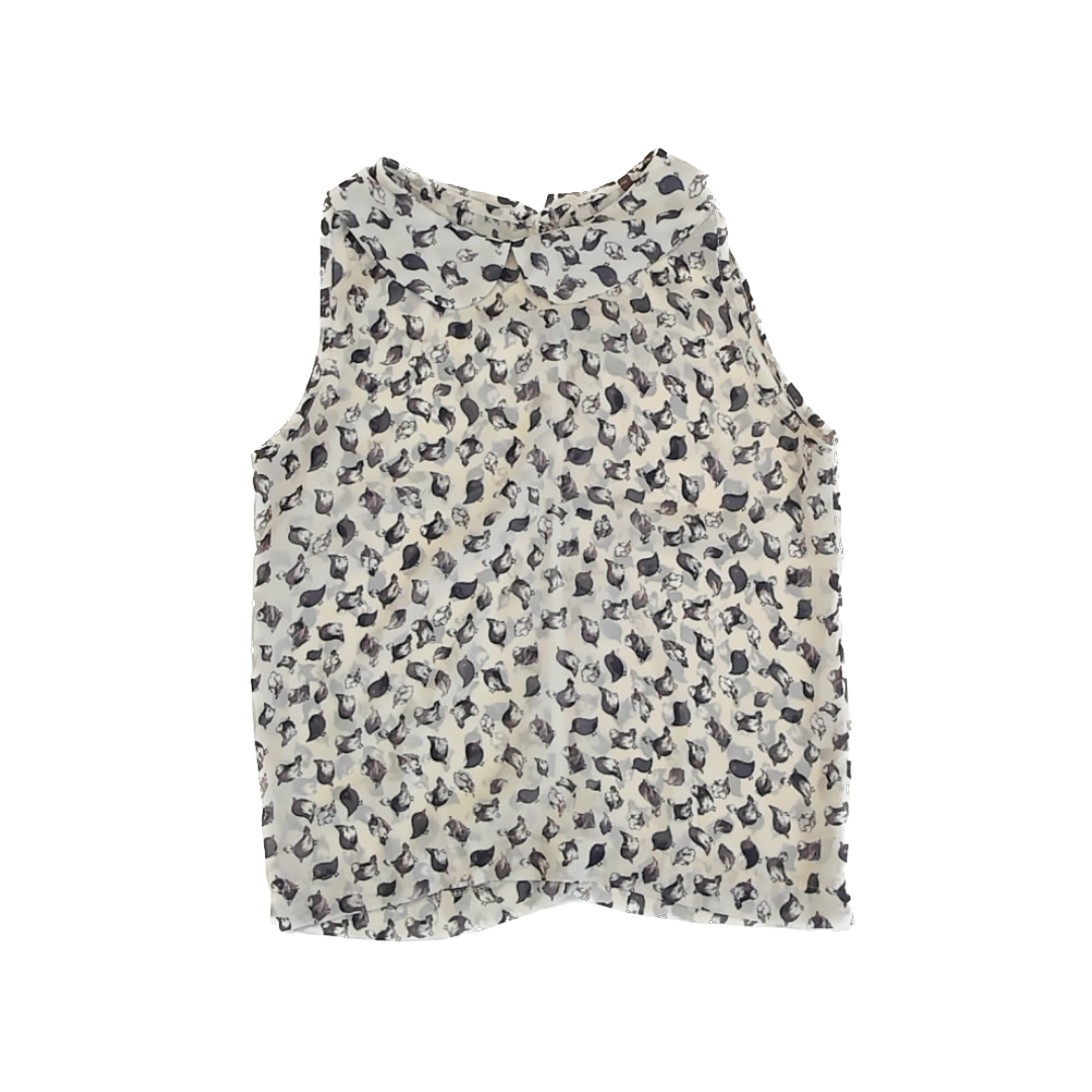 Unknown Girls Cream | Birds Blouse Size: Small Cream | Birds