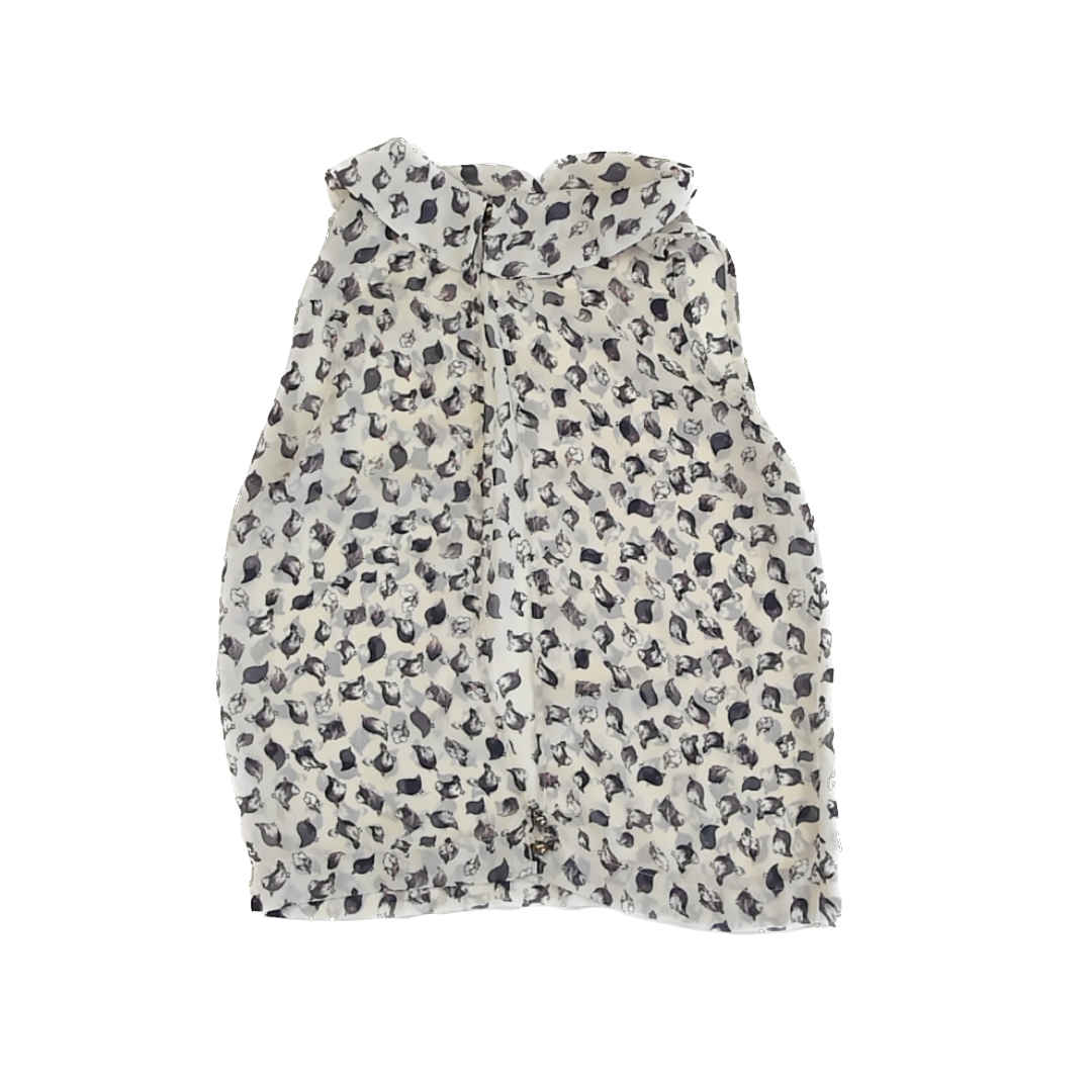 Unknown Girls Cream | Birds Blouse Size: Small Cream | Birds