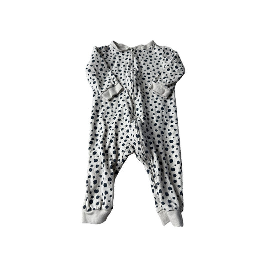 H&M Unisex cream | Black | polka dot Long Sleeve Outfit Size: 6-9 months cream | Black | polka dot