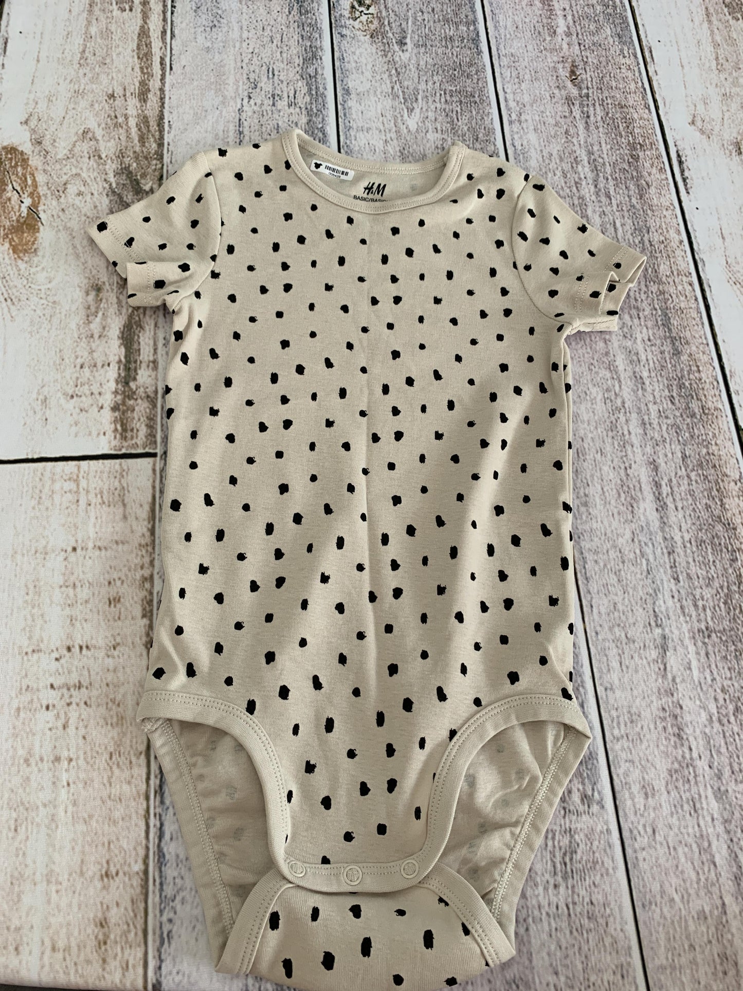 H&M Girls cream | Black | polka dot Onesie Size: 3T cream | Black | polka dot