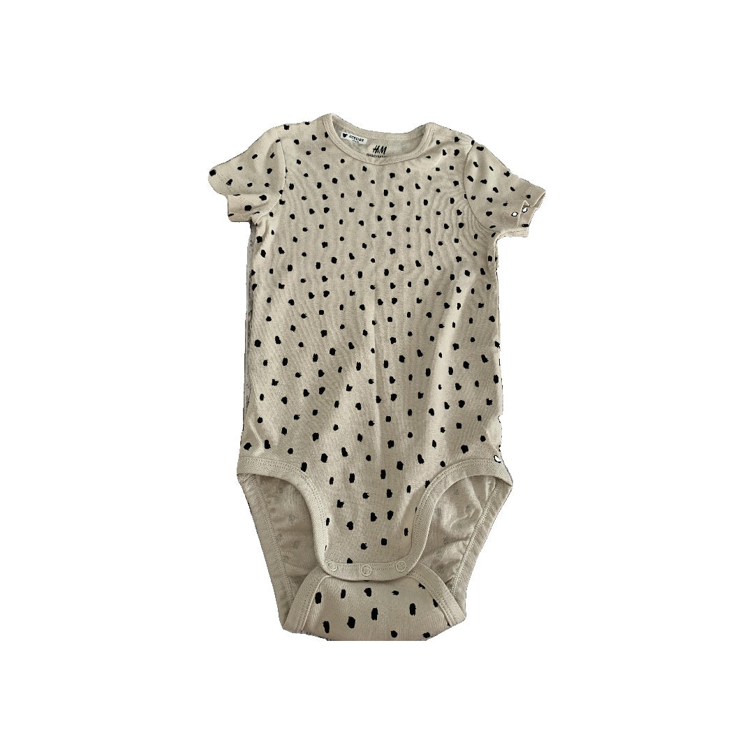 H&M Girls cream | Black | polka dot Onesie Size: 3T cream | Black | polka dot