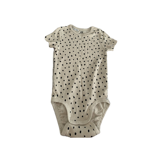 H&M Girls cream | Black | polka dot Onesie Size: 3T cream | Black | polka dot