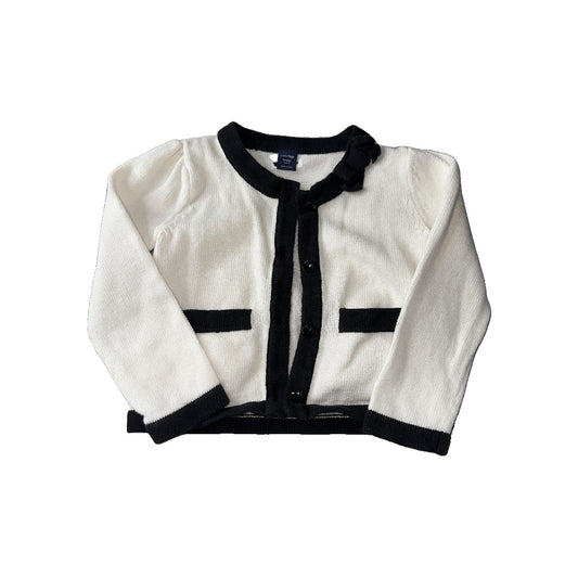 Gap Girls cream | Black Cardigan Size: 3T cream | Black