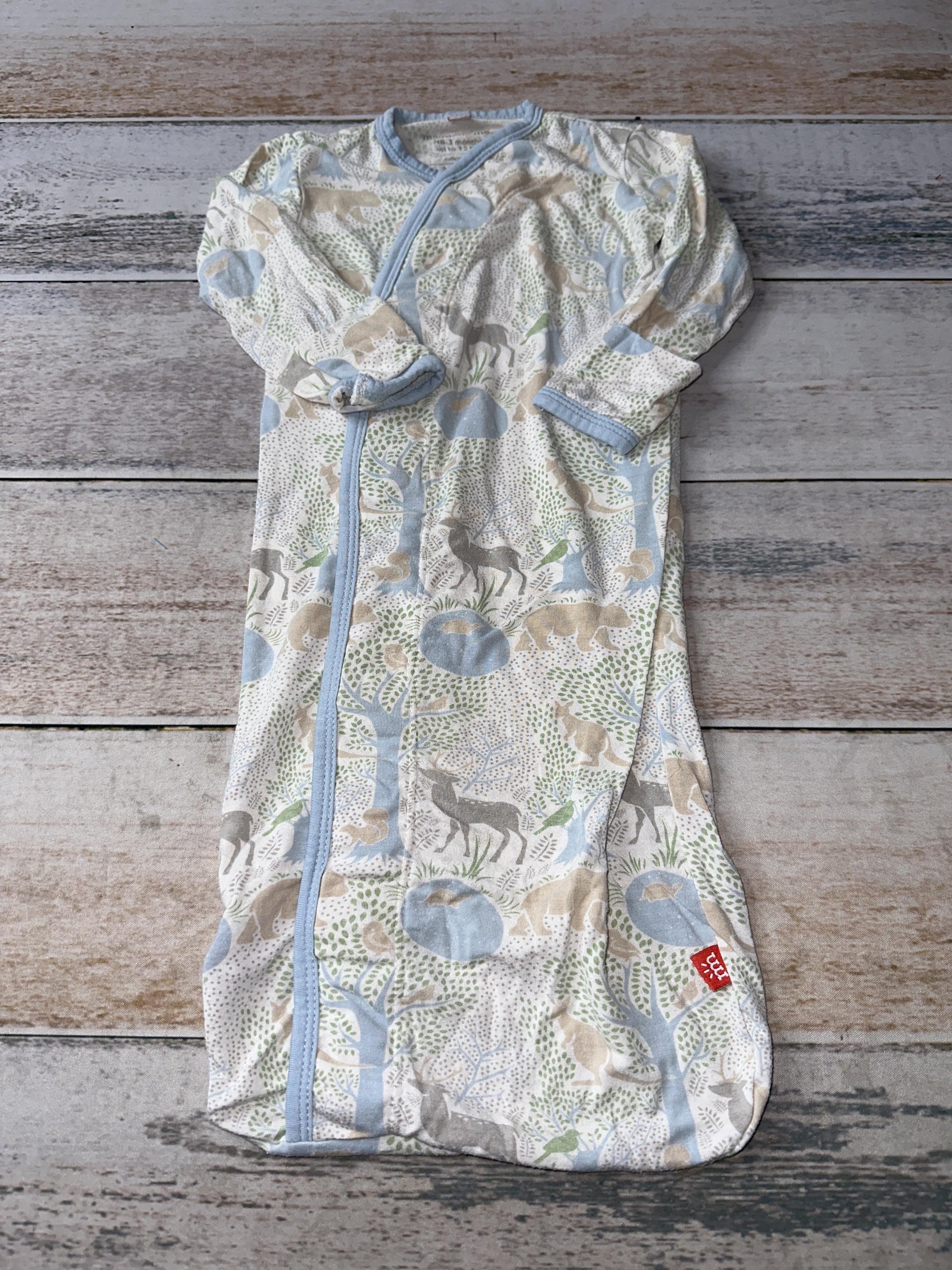 Magnetic Me Unisex cream | Blue | animals Nightgown Size: 0-3 months cream | Blue | animals