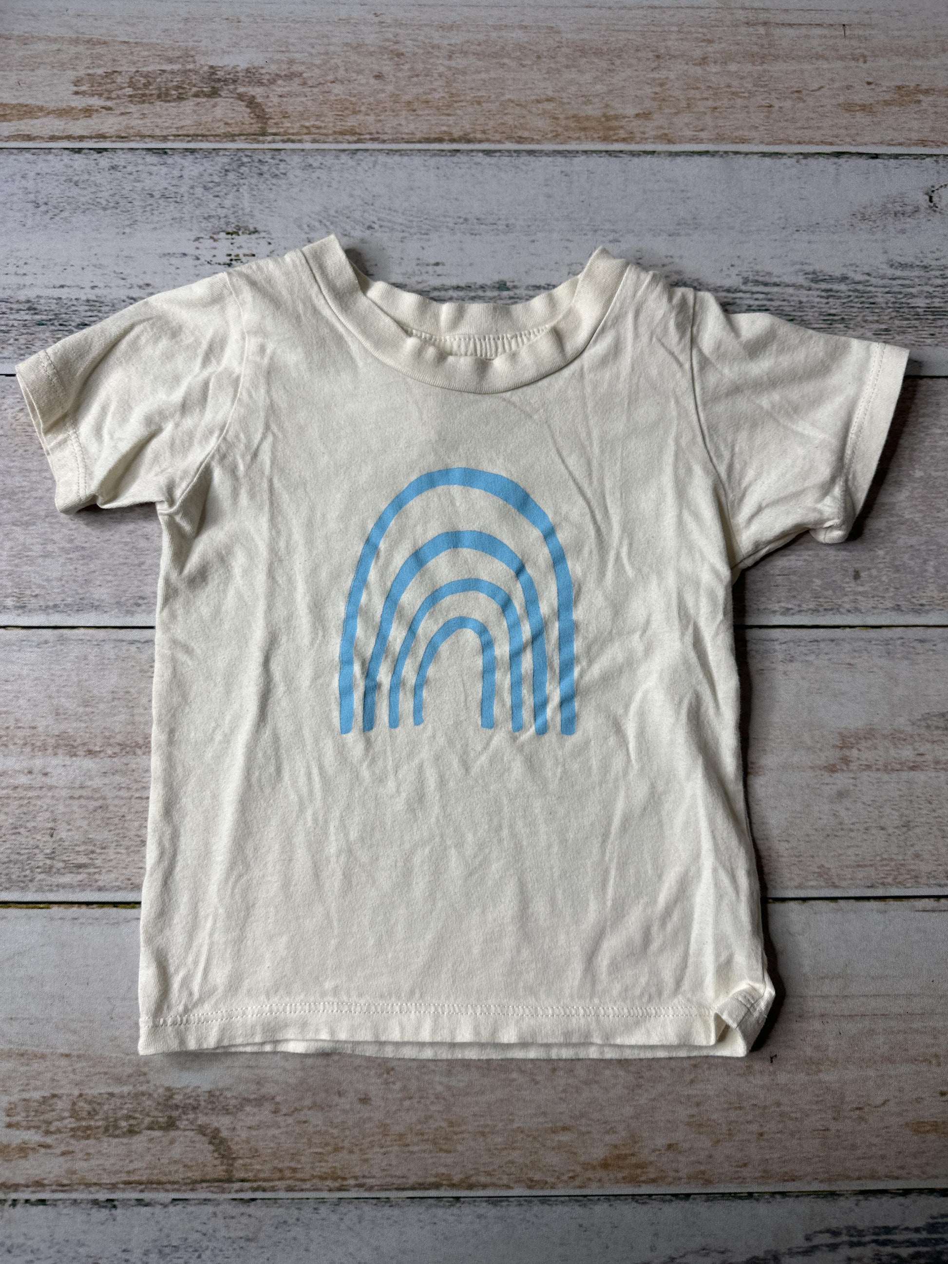 Tenth + Pine Unisex cream | Blue | Rainbow T-Shirt Size: 18-24 months cream | Blue | Rainbow