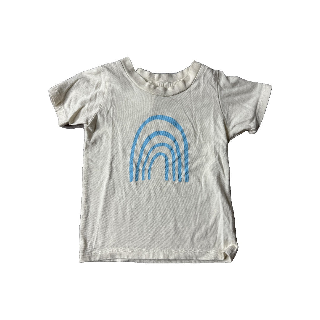 Tenth + Pine Unisex cream | Blue | Rainbow T-Shirt Size: 18-24 months cream | Blue | Rainbow