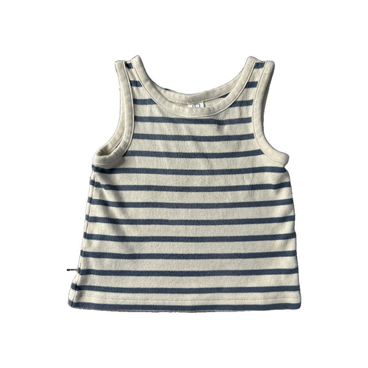 Colored Organics Boys cream | Blue Tank Top Size: 2T cream | Blue