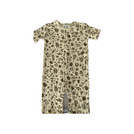 L‚Äôoved Baby Boys cream | Brown | Bugs Romper Size: 9-12 Months cream | Brown | Bugs