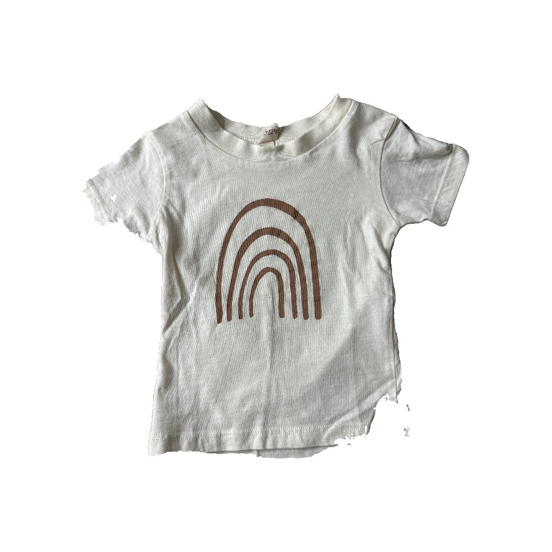 Tenth + Pine Boys cream | Brown | Rainbow T-Shirt Size: 12-18 months cream | Brown | Rainbow