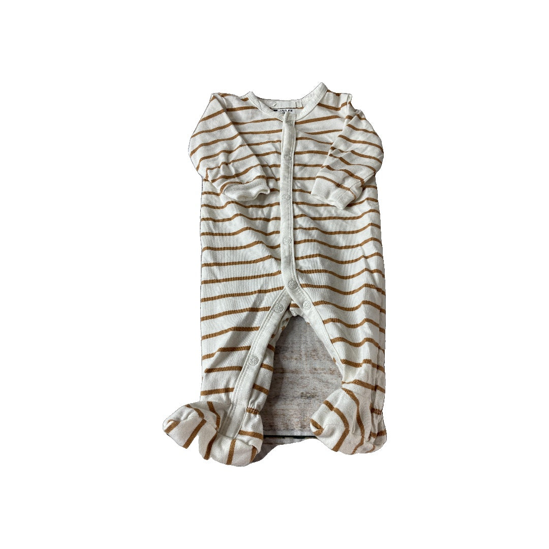 Firsts Unisex cream | Brown | Stripe Pajamas Size: Newborn cream | Brown | Stripe