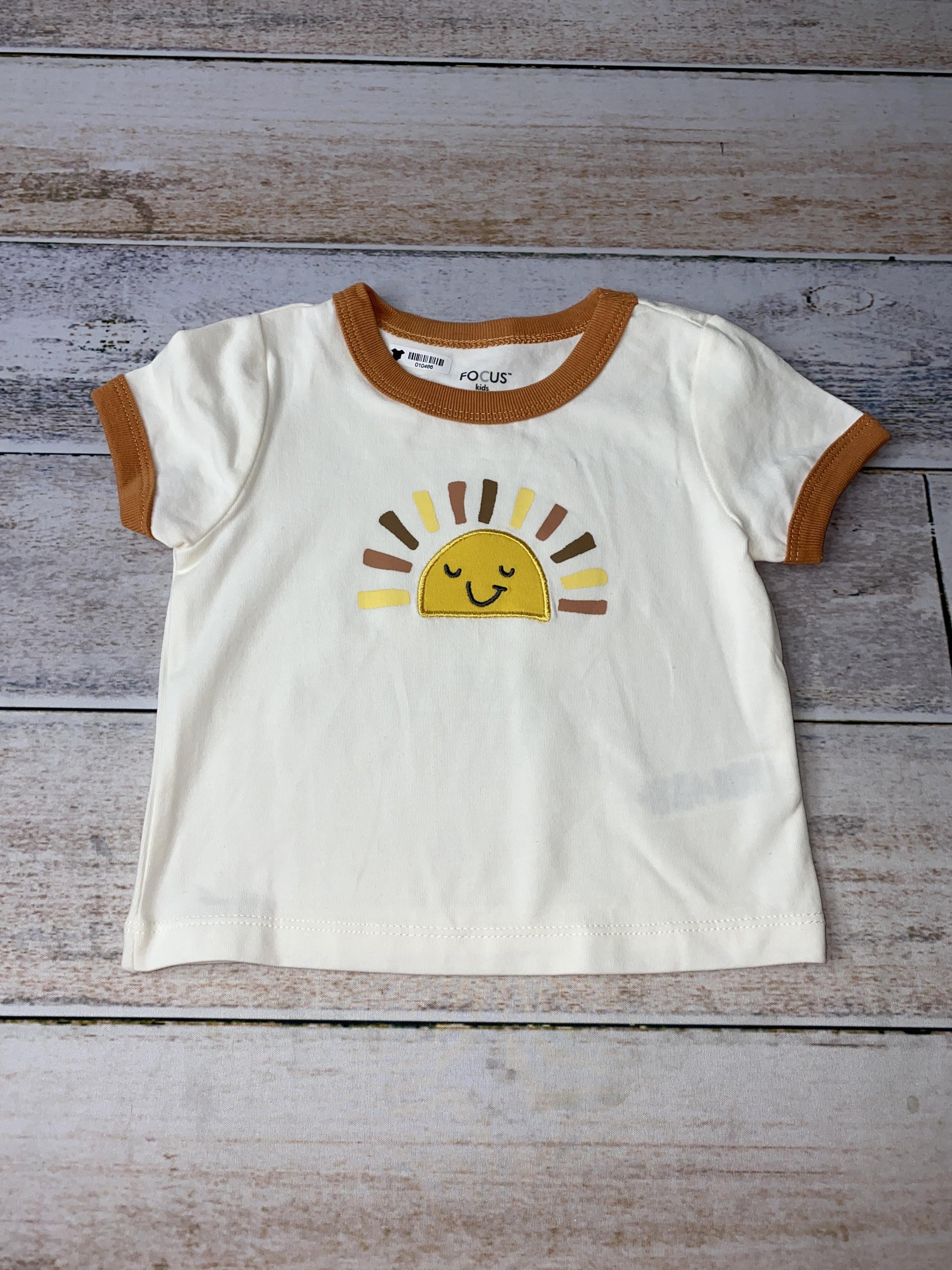 Focus Unisex cream | Brown | Sun T-Shirt Size: 18 months cream | Brown | Sun