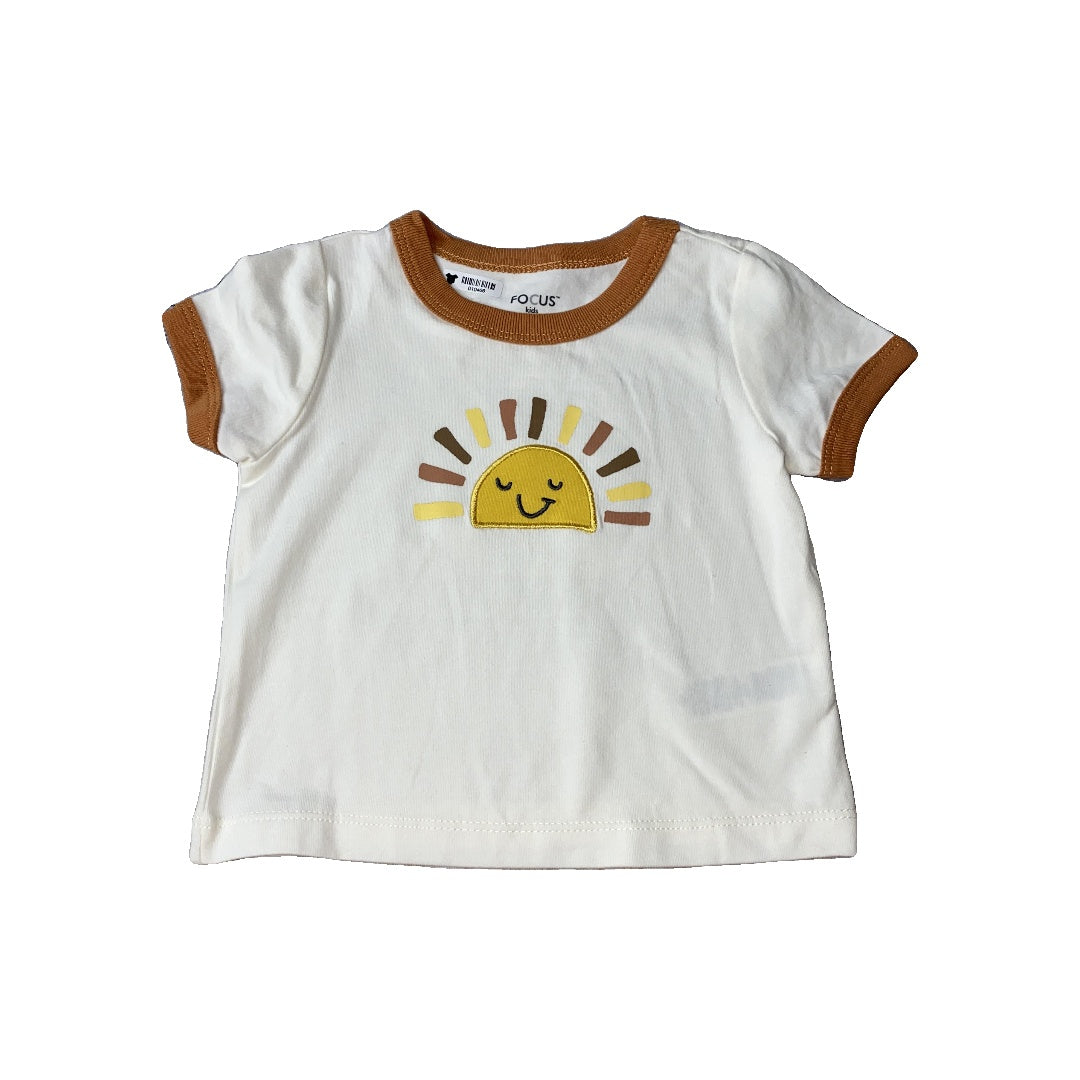 Focus Unisex cream | Brown | Sun T-Shirt Size: 18 months cream | Brown | Sun