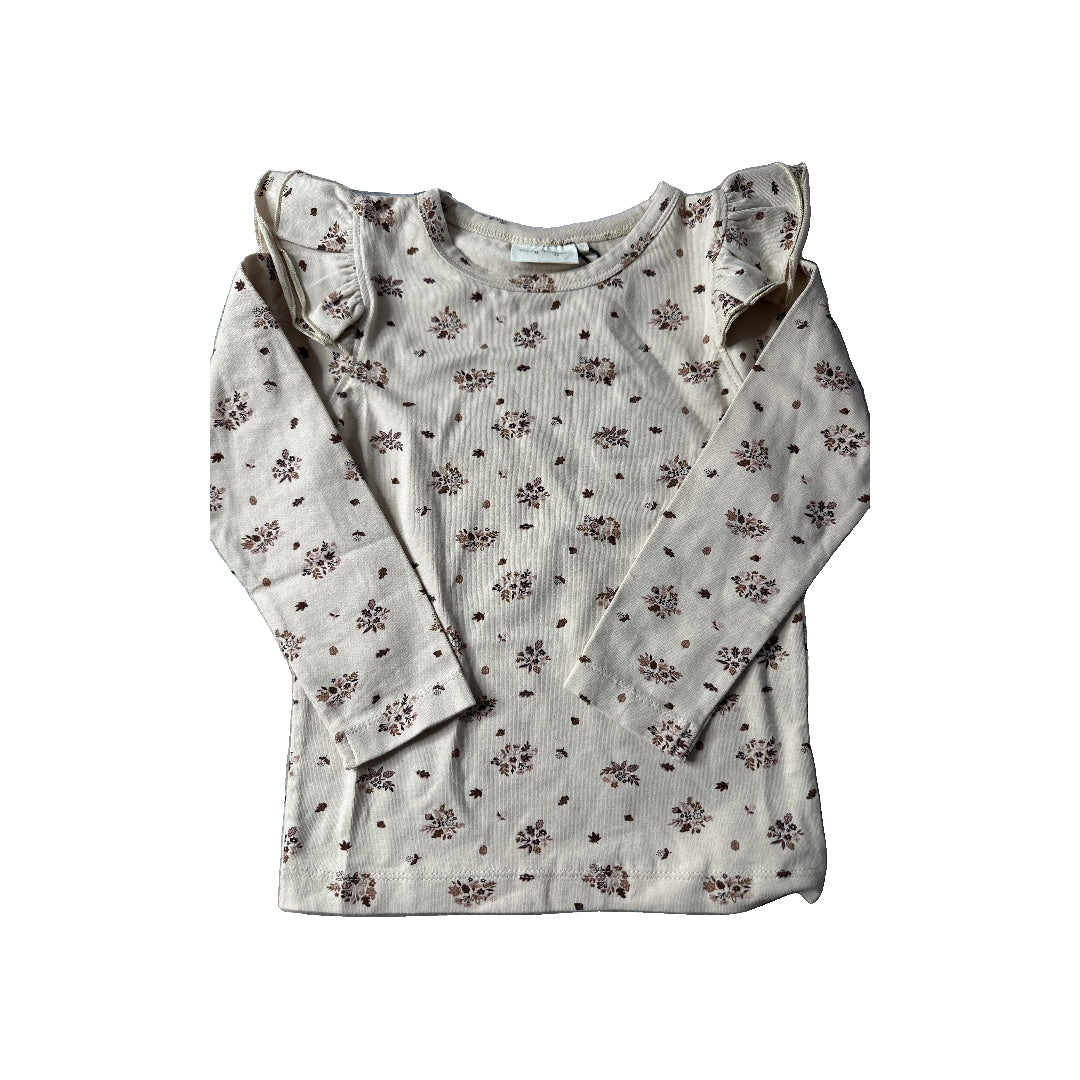 City Mouse Girls cream | Brown Long Sleeve T-Shirt Size: 3T cream | Brown