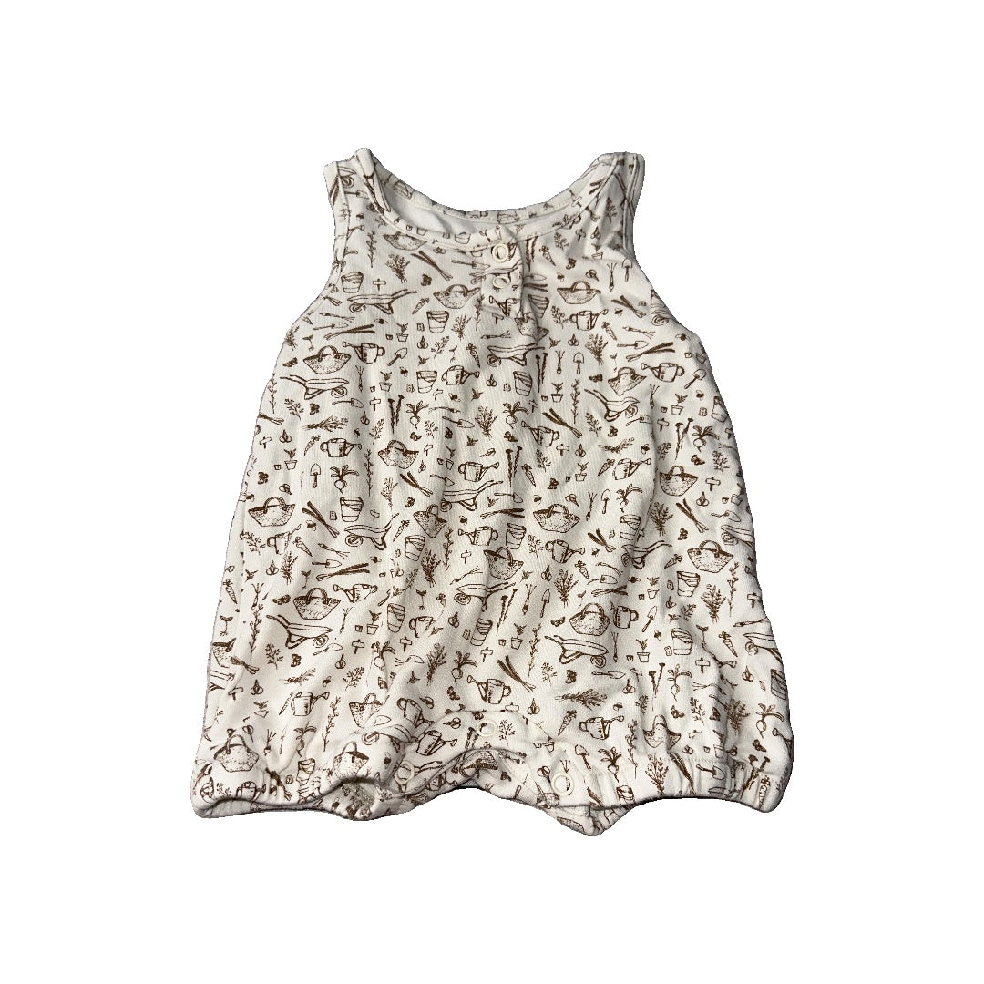 Tenth + Pine Unisex cream | Brown Onesie Size: 3-6 months cream | Brown