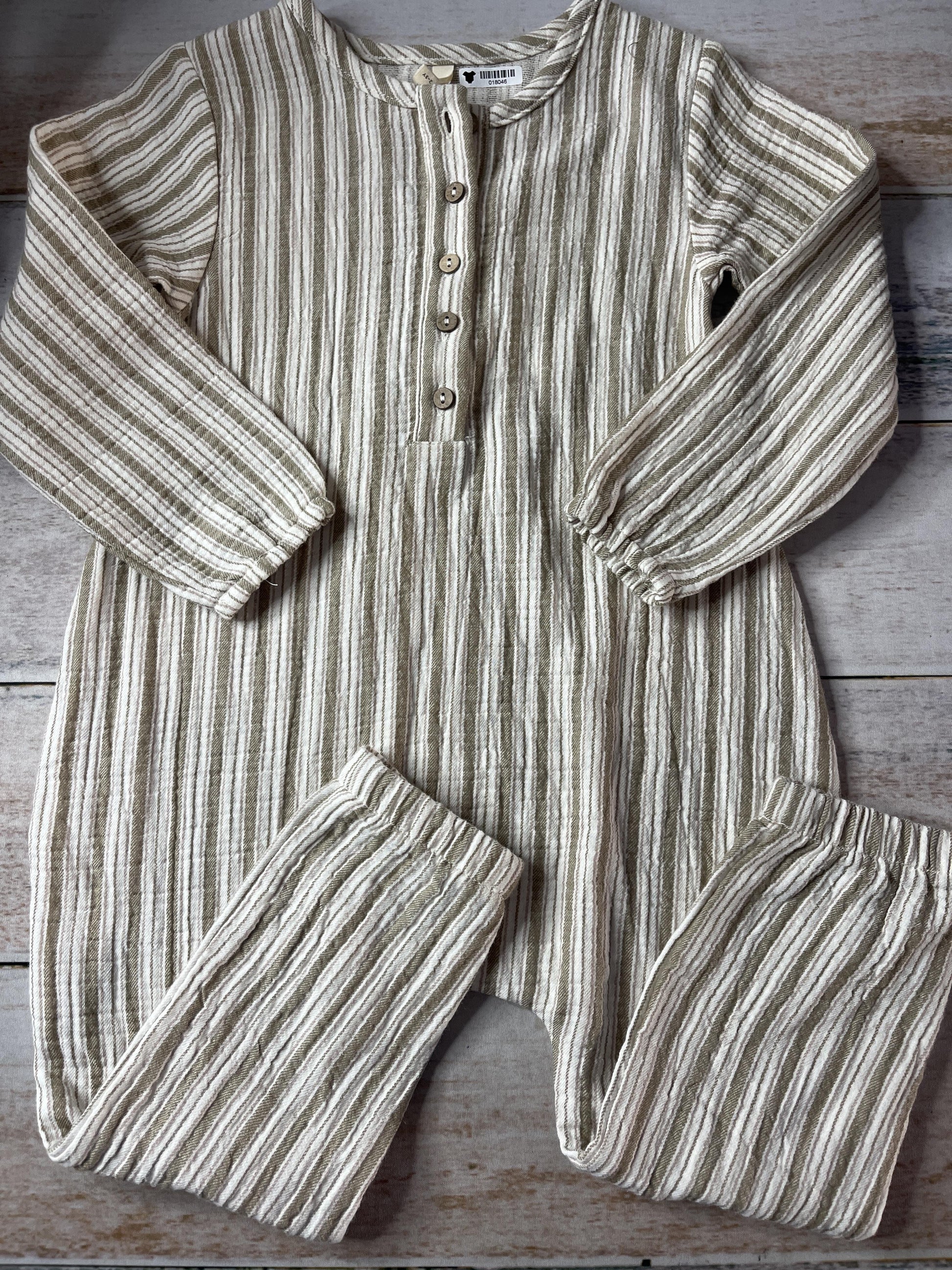 Quincy Mae Boys cream | Brown Long Sleeve Outfit Size: 2-3 Years cream | Brown